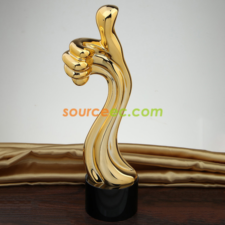 Customization Thumbs-up Resin Crystal Trophy Promotional Products