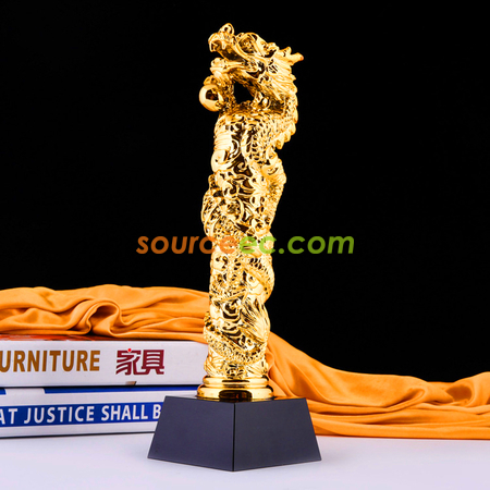 Customization Dragon Resin Crystal Trophy Promotional Products