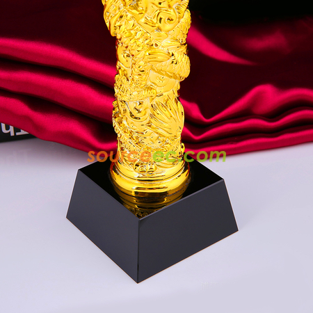 Customization Dragon Resin Crystal Trophy Promotional Products