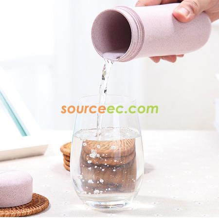 Customization 400ML Wheat Straw Hand Cup Promotional Products