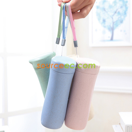 Customization 400ML Wheat Straw Hand Cup Promotional Products