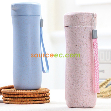 Customization 400ML Wheat Straw Hand Cup Promotional Products
