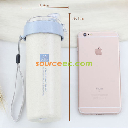 Customization 400ML Wheat Straw Portable Cup Promotional Products