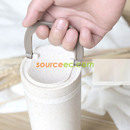 Customization 450ML Wheat Straw Double Insulated Cup Promotional Products