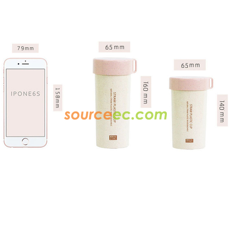 Customization 300ML Wheat Straw Cup Promotional Products