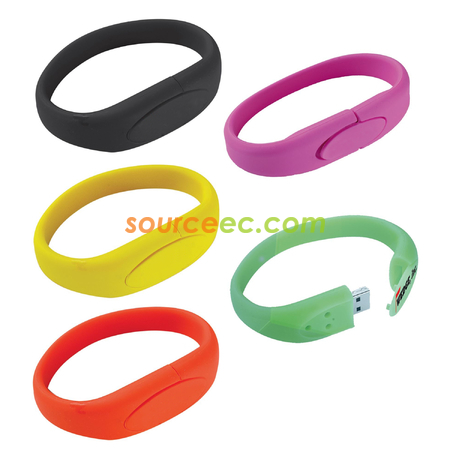 Customization Silicon Wristband USB Flash Drive Promotional Products