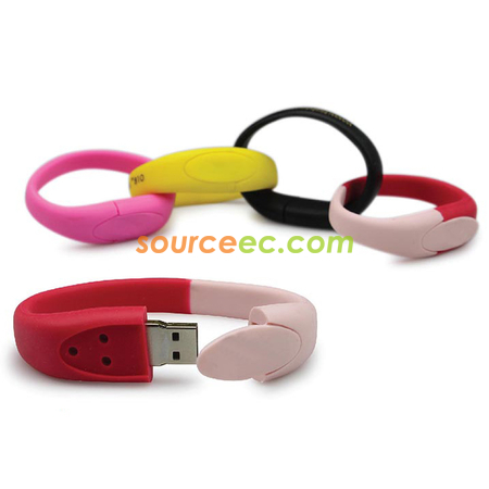 Customization Silicon Wristband USB Flash Drive Promotional Products
