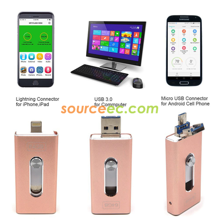 Customization 3 in 1 USB Flash Drive Promotional Products