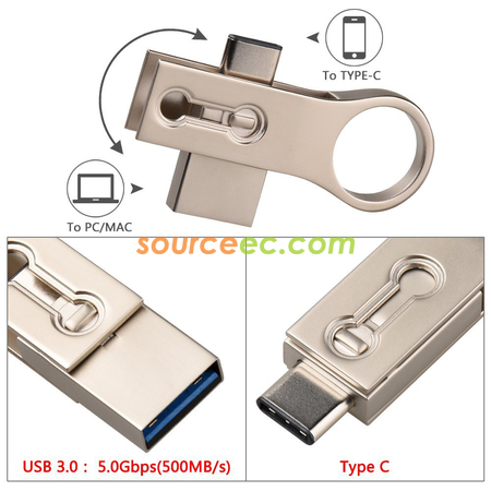 Customization 3 in 1 Metal Flash Drive Promotional Products