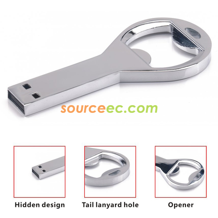 Customization USB Flash Drive with Bottle Opener Shape Promotional Products