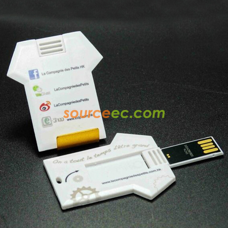 Customization T-Shirt Shaped Card USB Flash Drive Promotional Products
