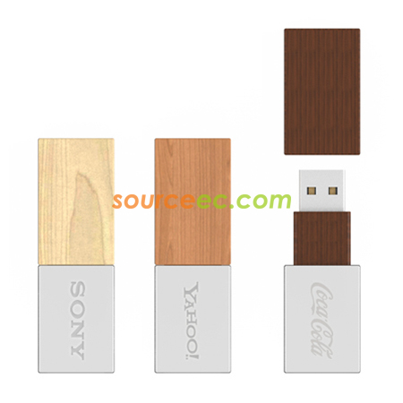 Customization Bamboo Crystal USB Flash Drive Promotional Products