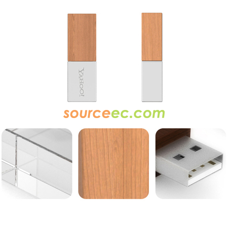 Customization Bamboo Crystal USB Flash Drive Promotional Products