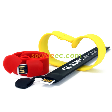 Customization Slap Silicon Bracelet USB Flash Drive Promotional Products