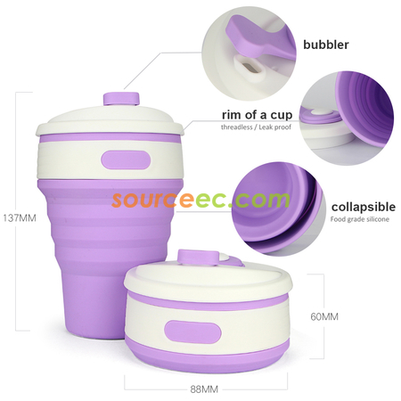 Customization 350ML Silicone Collapsible Coffee Cup Promotional Products