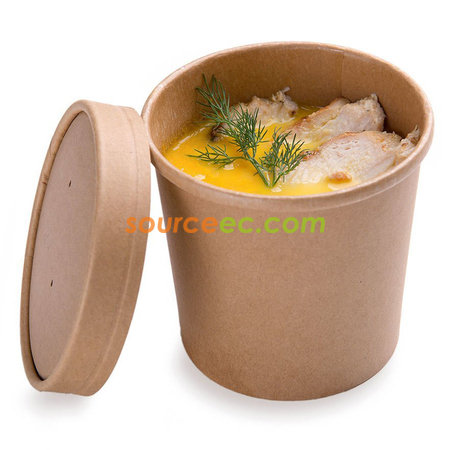 Customization Disposable Kraft Paper Food Containers Promotional Products