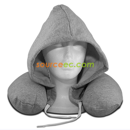 Customization U Shape Travel Neck Pillow with Hoodie Promotional Products