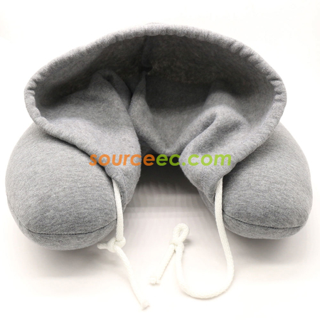 Customization U Shape Travel Neck Pillow with Hoodie Promotional Products