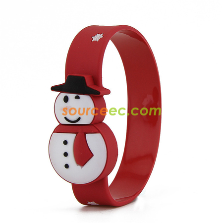 Customization Snowman USB Flash Drive Wrist Promotional Products
