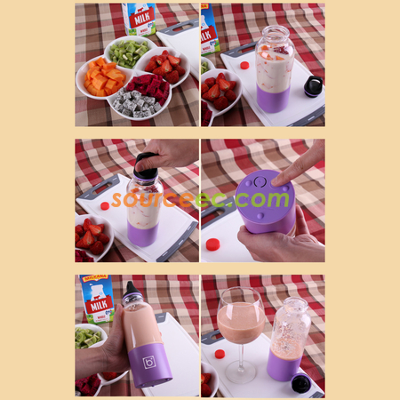 Customization 500ML Multi-Function Portable USB Charging Juice Cup Promotional Products