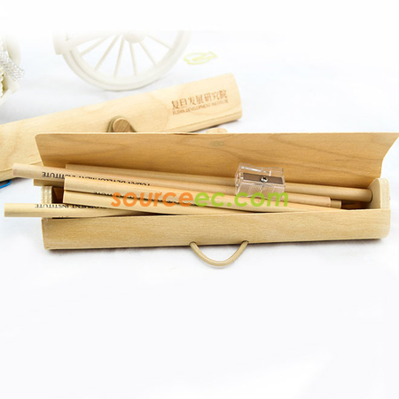 Customization Color Pencil with Wooden Box Promotional Products