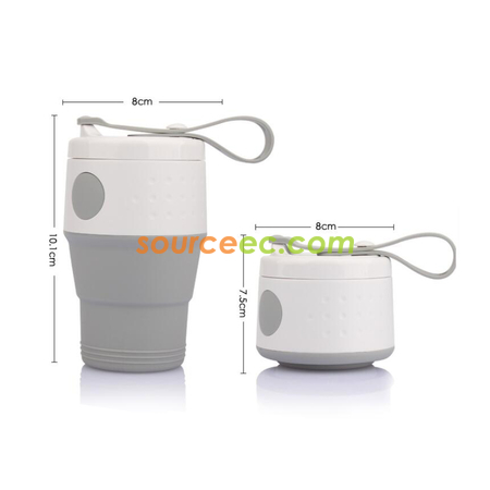 Customization 350ML Silicone Collapsible Coffee Cup Promotional Products