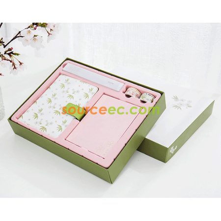 Customization Sakura PU Handbook Giftset Promotional Products