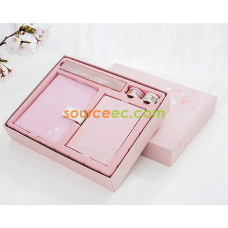 Customization Sakura PU Handbook Giftset Promotional Products