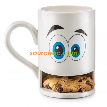 Customization Smile Cookies Ceramic Gift Cup Promotional Products