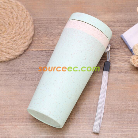Customization 300ML Wheat Straw Double Insulated Cup Promotional Products
