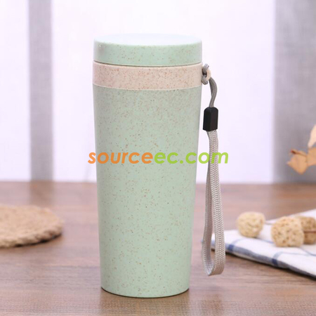 Customization 300ML Wheat Straw Double Insulated Cup Promotional Products