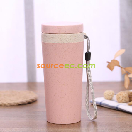 Customization 300ML Wheat Straw Double Insulated Cup Promotional Products