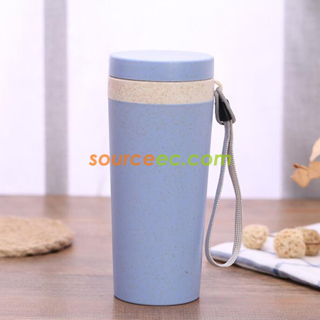 Customization 300ML Wheat Straw Double Insulated Cup Promotional Products