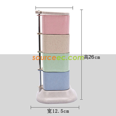 Customization Wheat Straw Kitchen Seasoning Box  Promotional Products