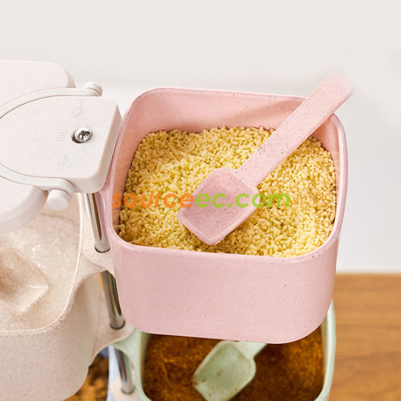 Customization Wheat Straw Kitchen Seasoning Box  Promotional Products