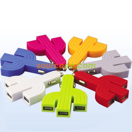 Customization Cactus USB Car Charger Promotional Products