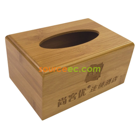 Customization Rectangle Bamboo Tissue Box Promotional Products