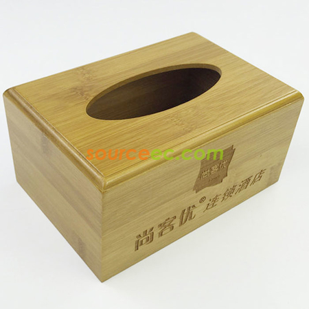 Customization Rectangle Bamboo Tissue Box Promotional Products