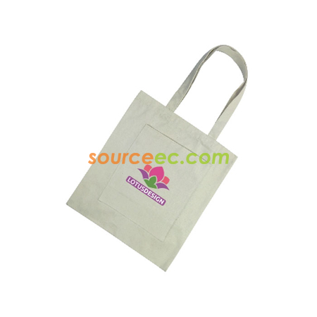 Cotton Tote Bag With Zippered Pouch