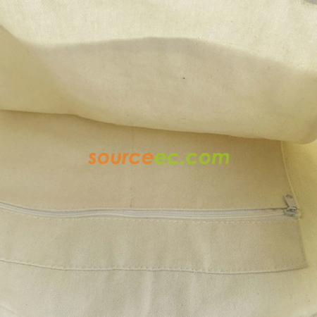 Customization Cotton Tote Bag With Zippered Pouch Promotional Products