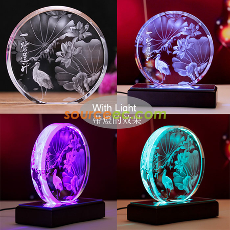 Customization Laser Inter-engrave Crystal Trophy Promotional Products