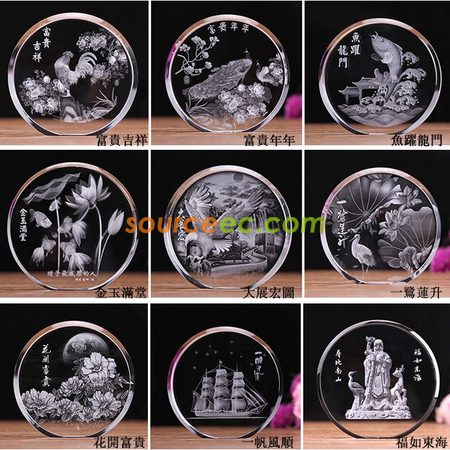 Customization Laser Inter-engrave Crystal Trophy Promotional Products