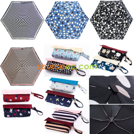 Customization Five-folding Umbrella with Pouch Promotional Products