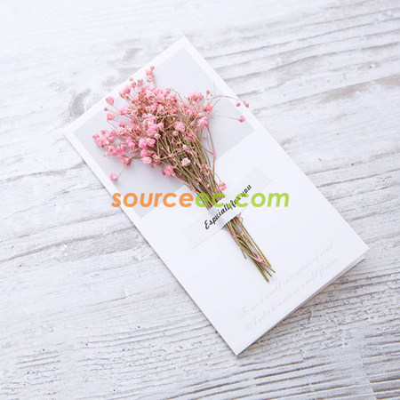Customization Dried Flower Greeting Card Promotional Products