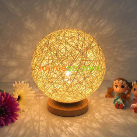 Customization Twine Rattan Table Lamp Promotional Products