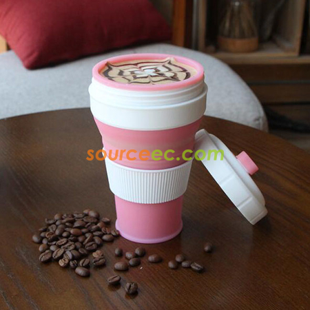 Customization 450ML Silicone Collapsible Coffee Cup Promotional Products