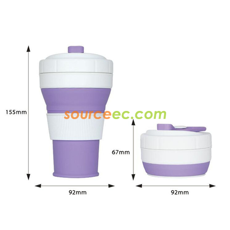 Customization 450ML Silicone Collapsible Coffee Cup Promotional Products