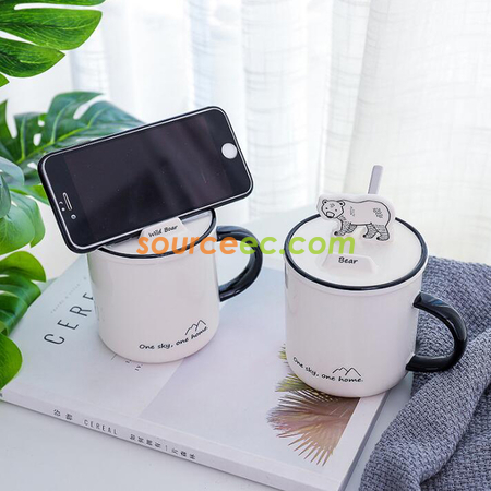 Customization Mobile Phone Holder Ceramic Cup Promotional Products