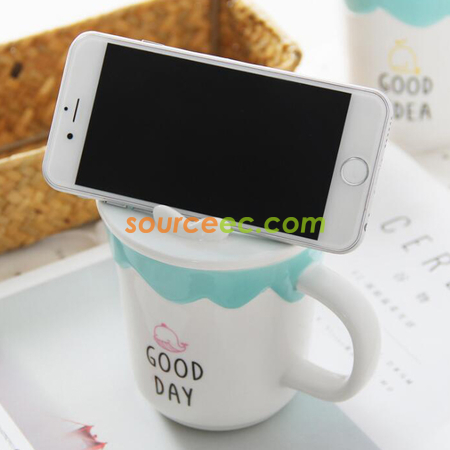 Customization Mobile Phone Holder Ceramic Cup Promotional Products