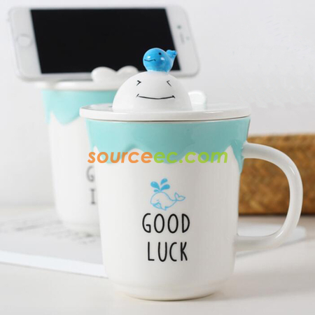Customization Mobile Phone Holder Ceramic Cup Promotional Products